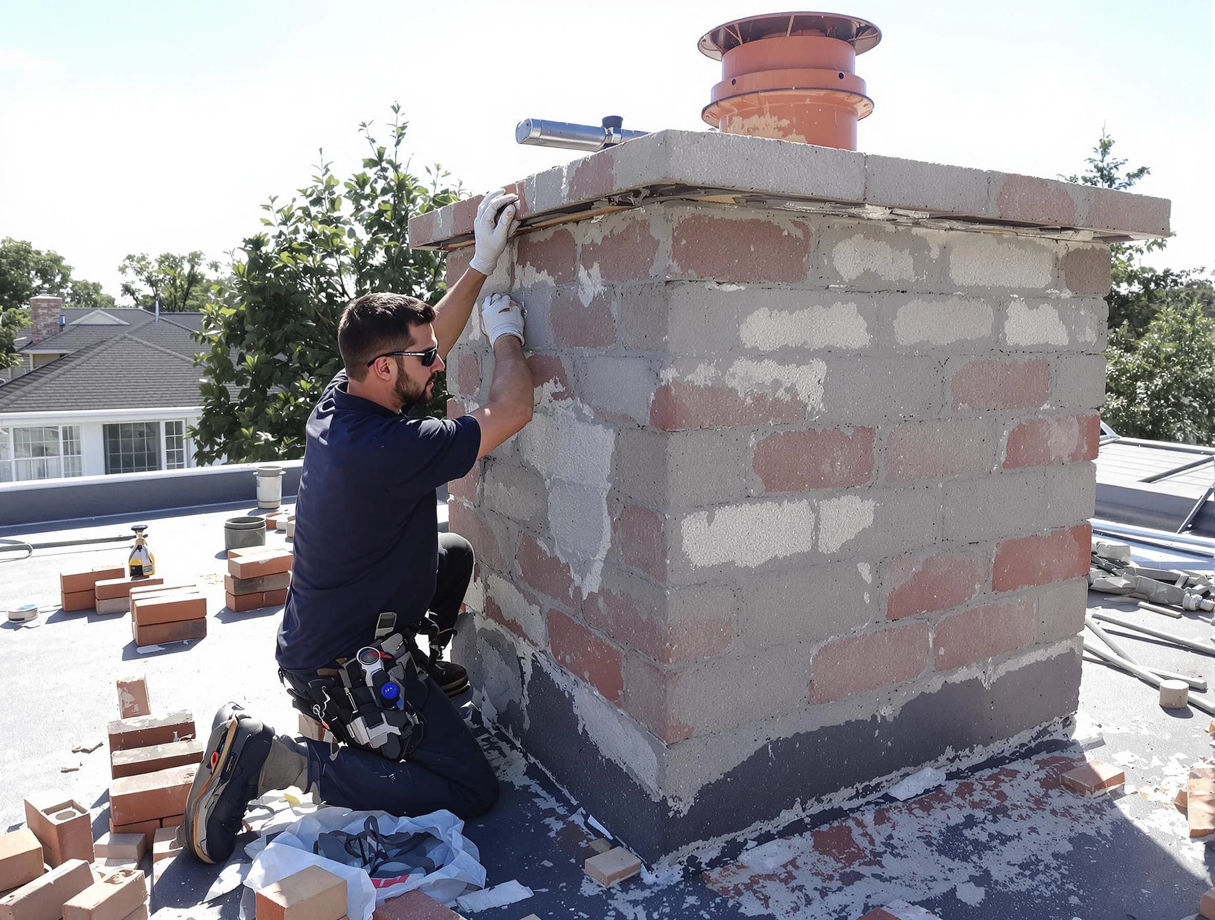 Advanced chimney repair process by Fruit Heights Chimney Sweep in Fruit Heights, UT