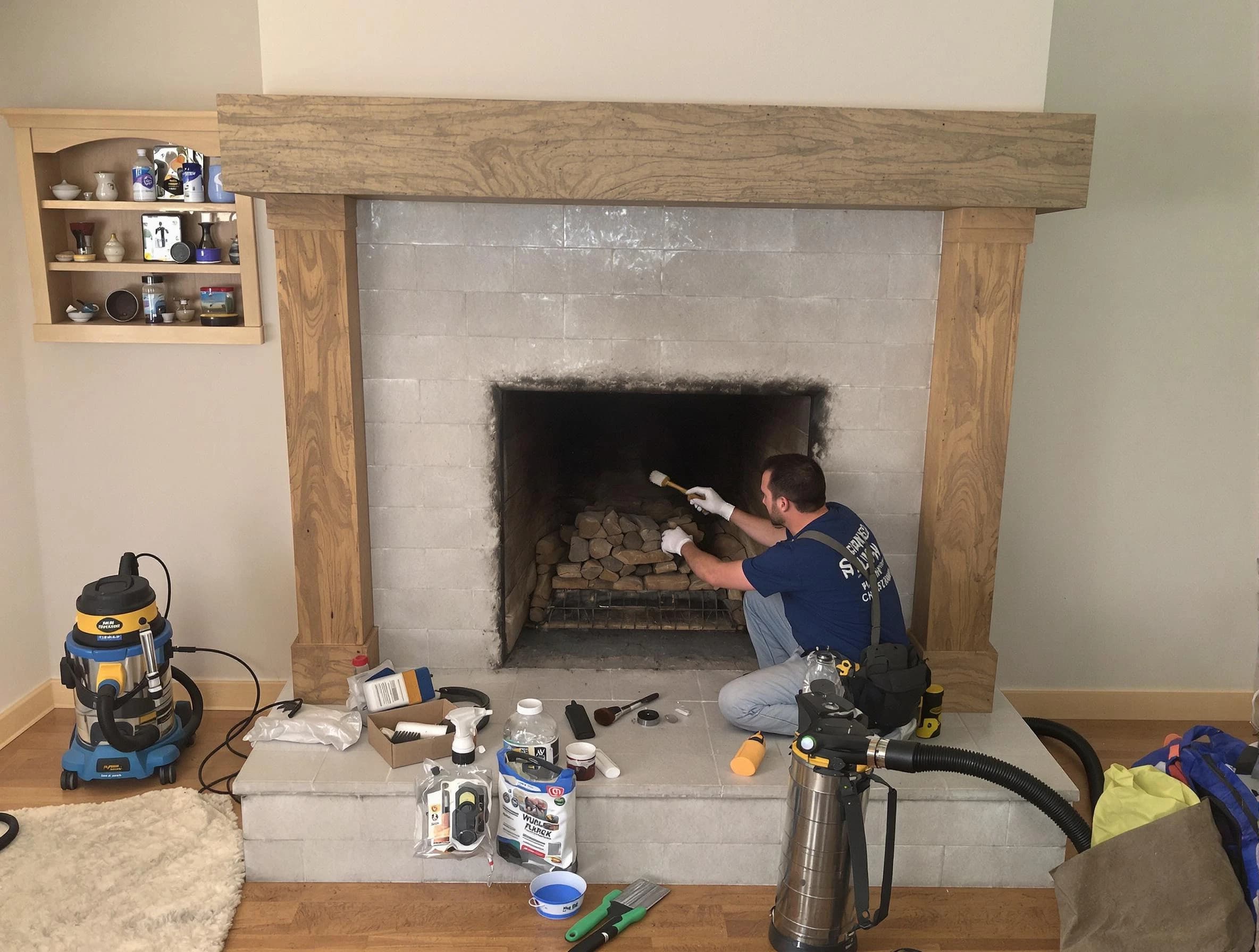 Detailed creosote removal process by Fruit Heights Chimney Sweep in Fruit Heights, UT