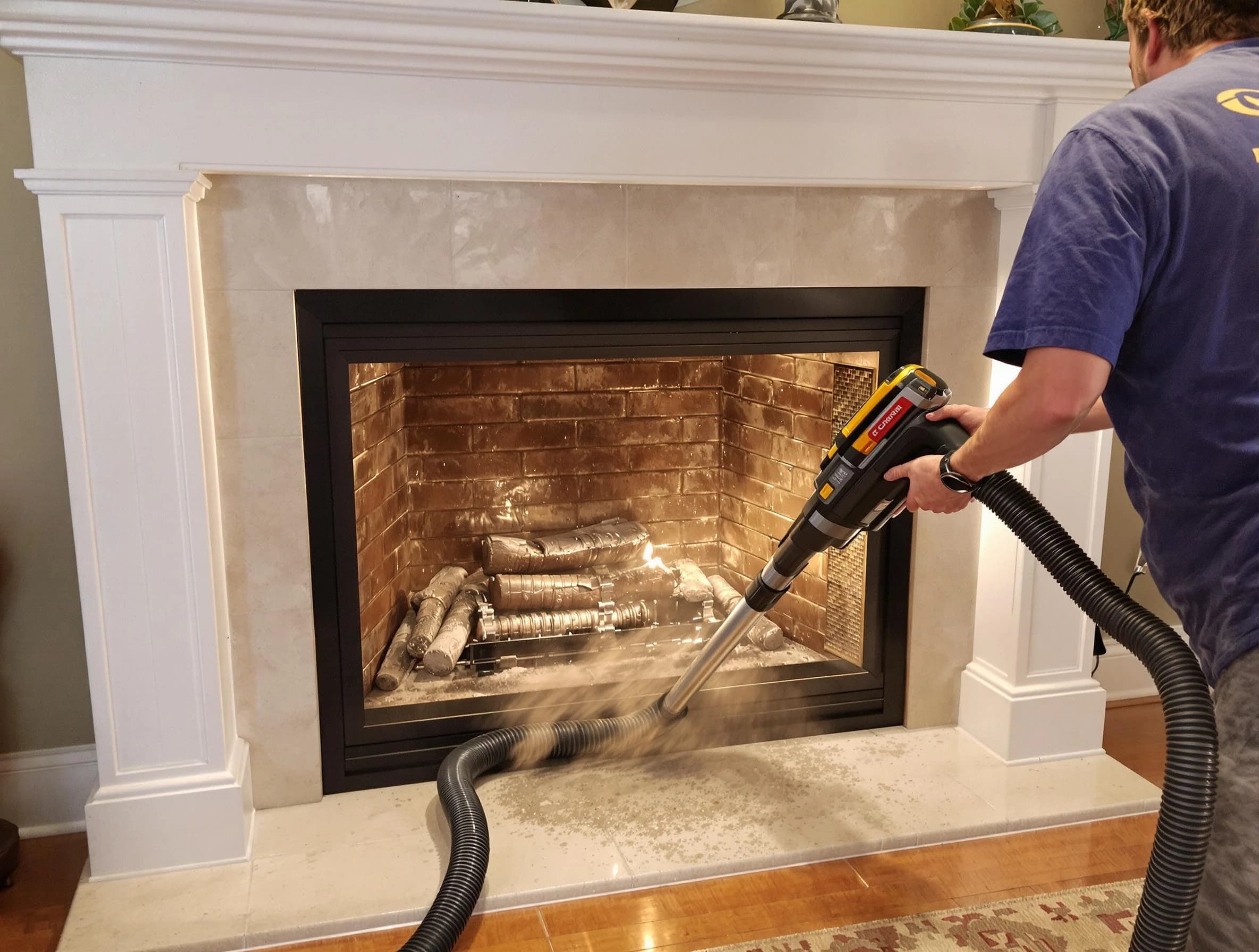 Fireplace cleaning performed by Fruit Heights Chimney Sweep in Fruit Heights, UT