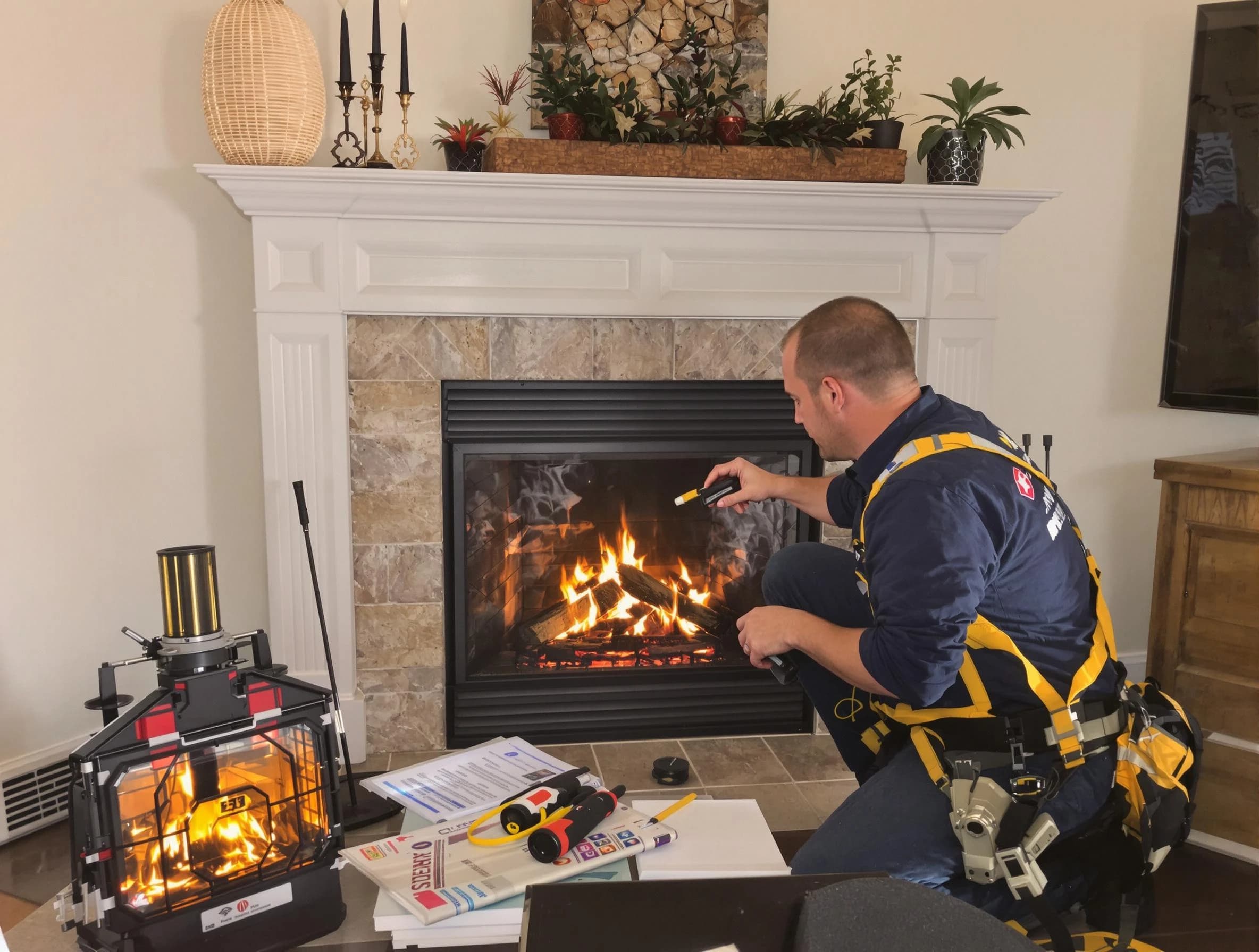 Safety-focused fireplace inspection by Fruit Heights Chimney Sweep in Fruit Heights, UT